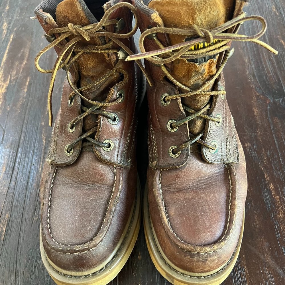 Wolverine Wedge Boots, Brown Leather, size 8